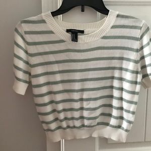 Short Sleeve Striped Sweater